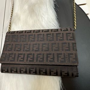 Fendi Zucca Brown Canvas Wallet